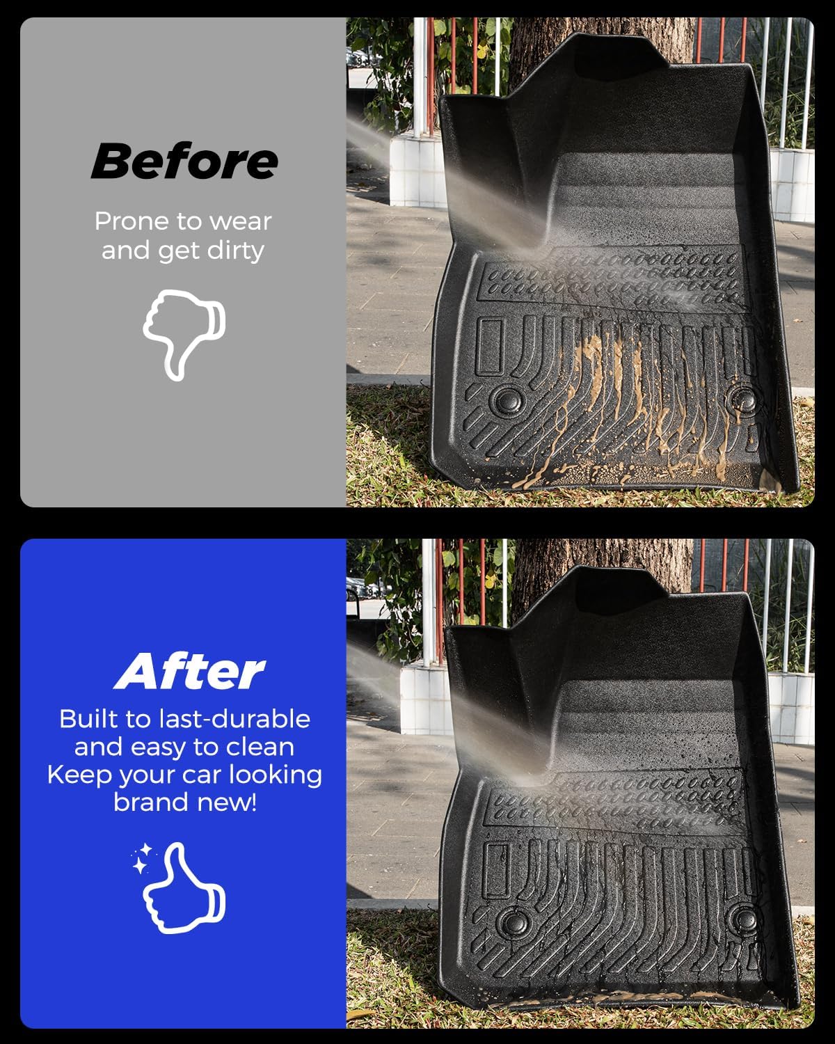 Floor Mats Cargo Liner for Chevrolet Chevy Blazer 2026 2025-2019 (Not EV & Not Trailblazer),All Weather Rubber Carpets for Base/L/LS/LT/Premier/RS Accessories 2023 2022 2021 2020 Car Rug Cover