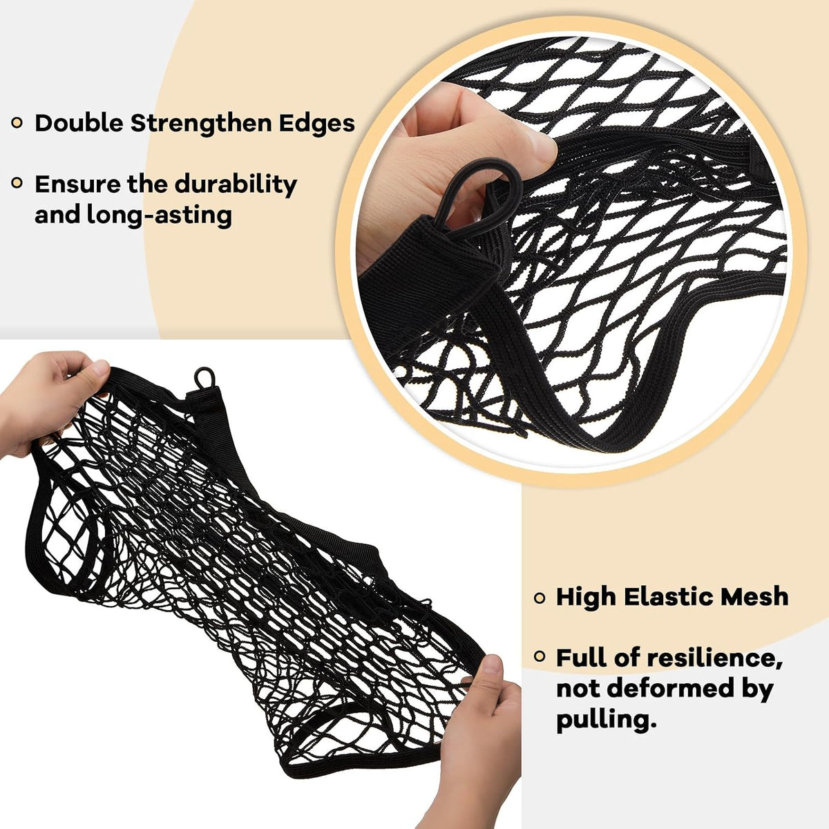 Frienda 2 Pcs Small Cargo Net Boat Storage Mesh Netting,25 X 9.8 Inches