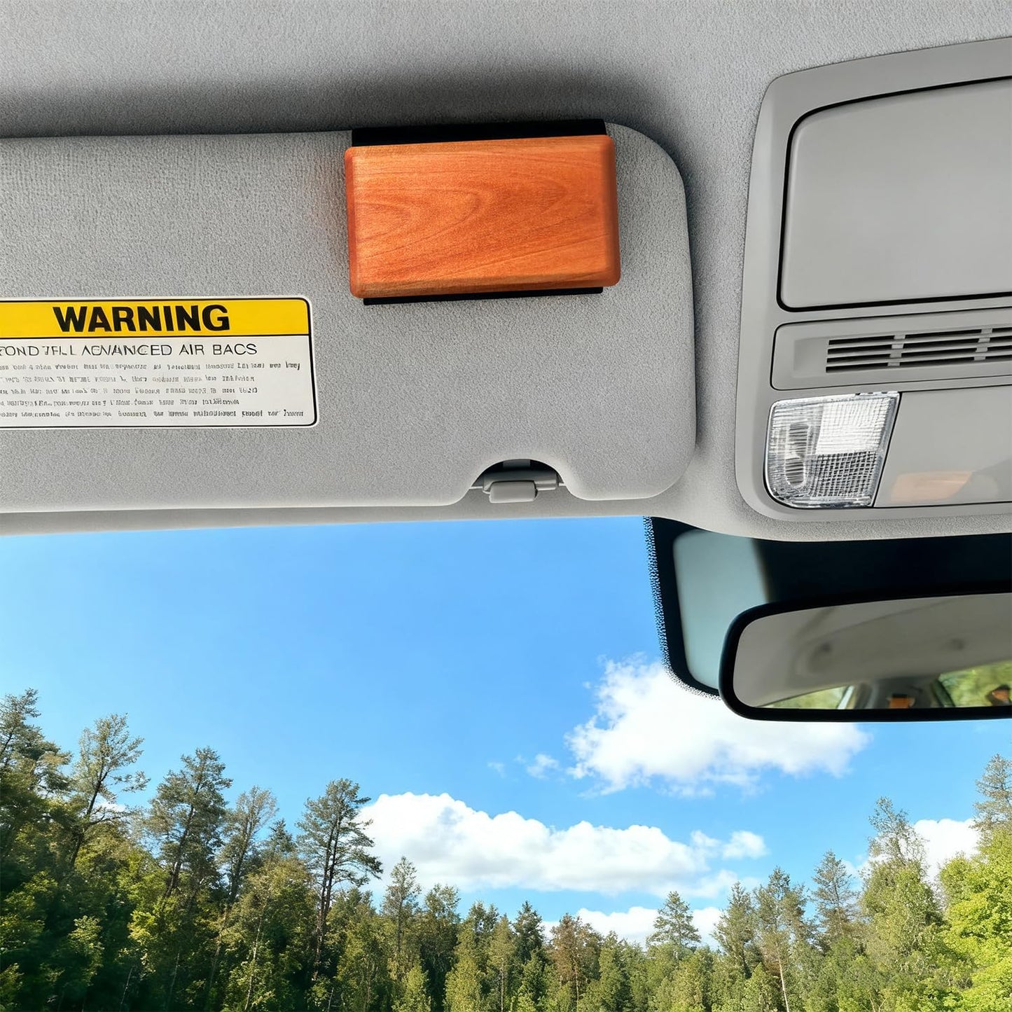Car Air Freshener Starter Kit - Wood Car Freshener for Visor Clip - Long Lasting Car Scent - Car Odor Eliminator - CLIP INCLUDED