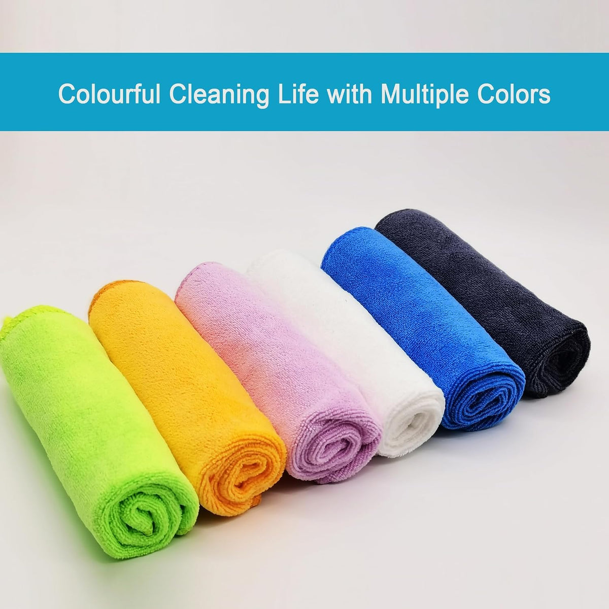 Premium 400 GSM Microfiber Cleaning Cloths, 12 Pack Ultra Absorbent Lint-Free Cleaning Rags & Towels for Car Detailing, Kitchen, Glass & Household Cleaning, Reusable Washable 12" x 12"