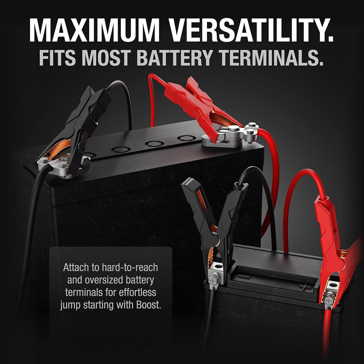 NOCO GBC003 Boost HD Precision Battery Clamps for GB20, GB40, GB50, and GBX45 UltraSafe Lithium Jump Starters