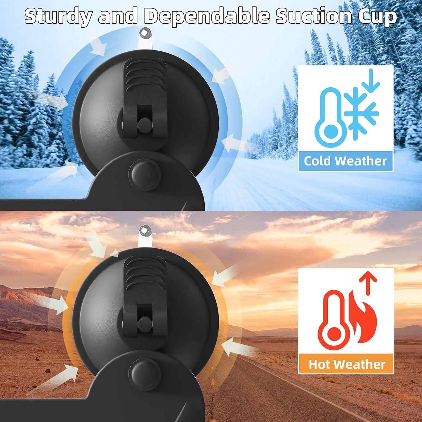 DAIERTEK Starlink Mini Car Mount, 2-in-1 Starlink Mini Suction Cup Mount with Protective Silicone Case, Strong Vacuum Base for Sunroof, Window, Roof, Perfect for RV, Boat, Truck, Black