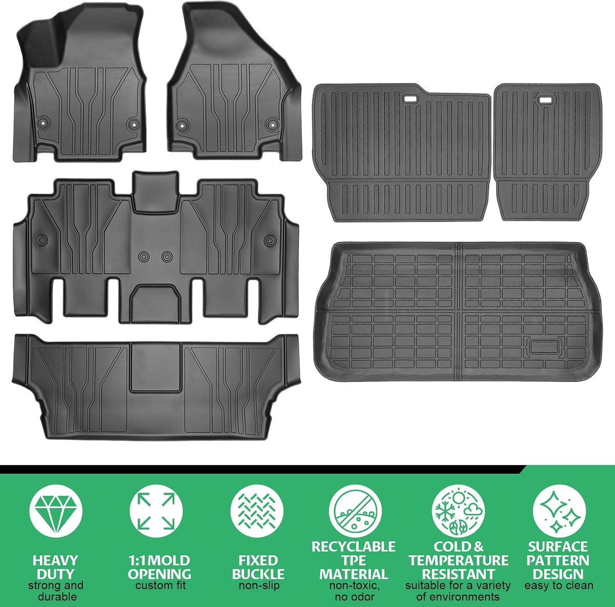 Floor Mats for Chrysler Pacifica 2017 2018 2019 2020 2021 2022 2023-2026