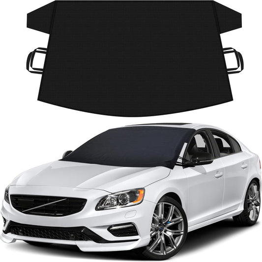 Autovir Windshield Cover for Ice and Snow | Oxford Fabric Windshield Cover for SUV, Sedan, Coupe & Hatchback | Protection from Snow, Ice & Frost | Winter Car Accessories