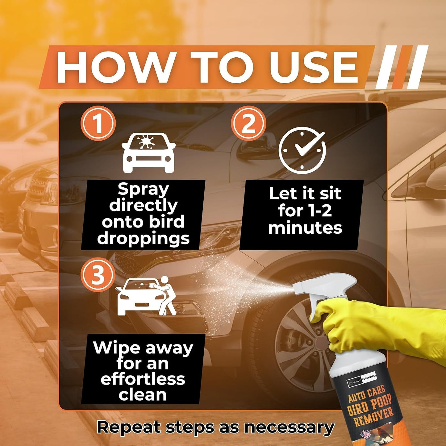 Bird Poop Remover for Cars (32oz) – Fast Acting Heavy Duty Spray for Bird Droppings, Safe on Paint, Glass & Clear Coat, Made in USA
