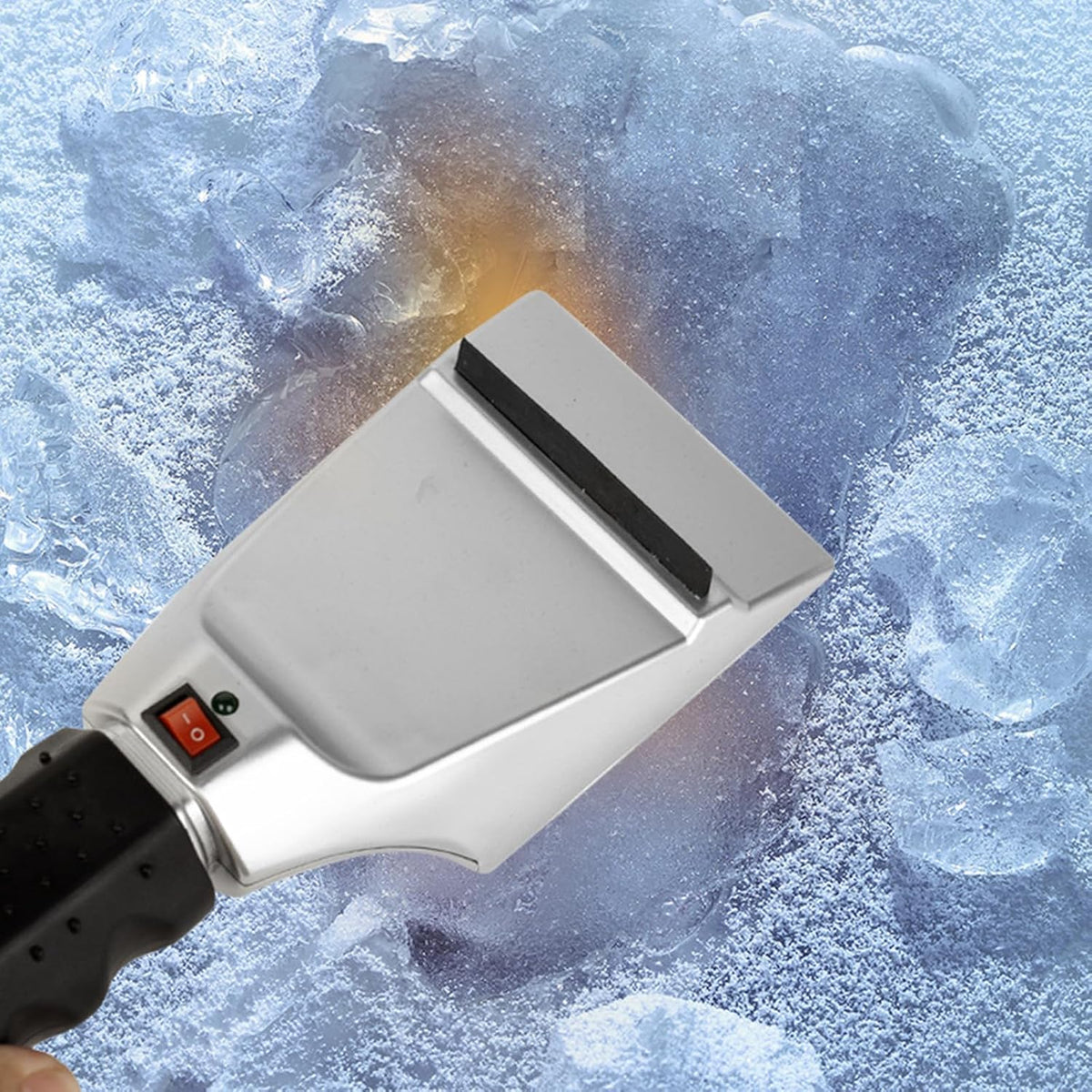 Car Windshield Snow Shovel 12V Heated Electric Car Windshield Ice Scraper Shovel with Handle Ice Removal Tool