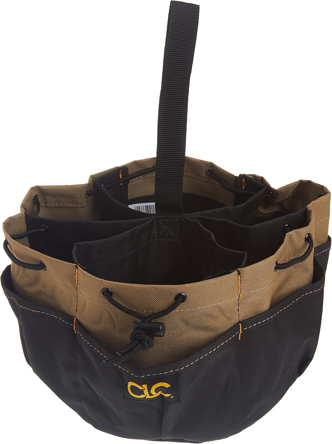 CLC Custom LeatherCraft 1148 Drawstring Bucket Bag, 18 Pocket , Black
