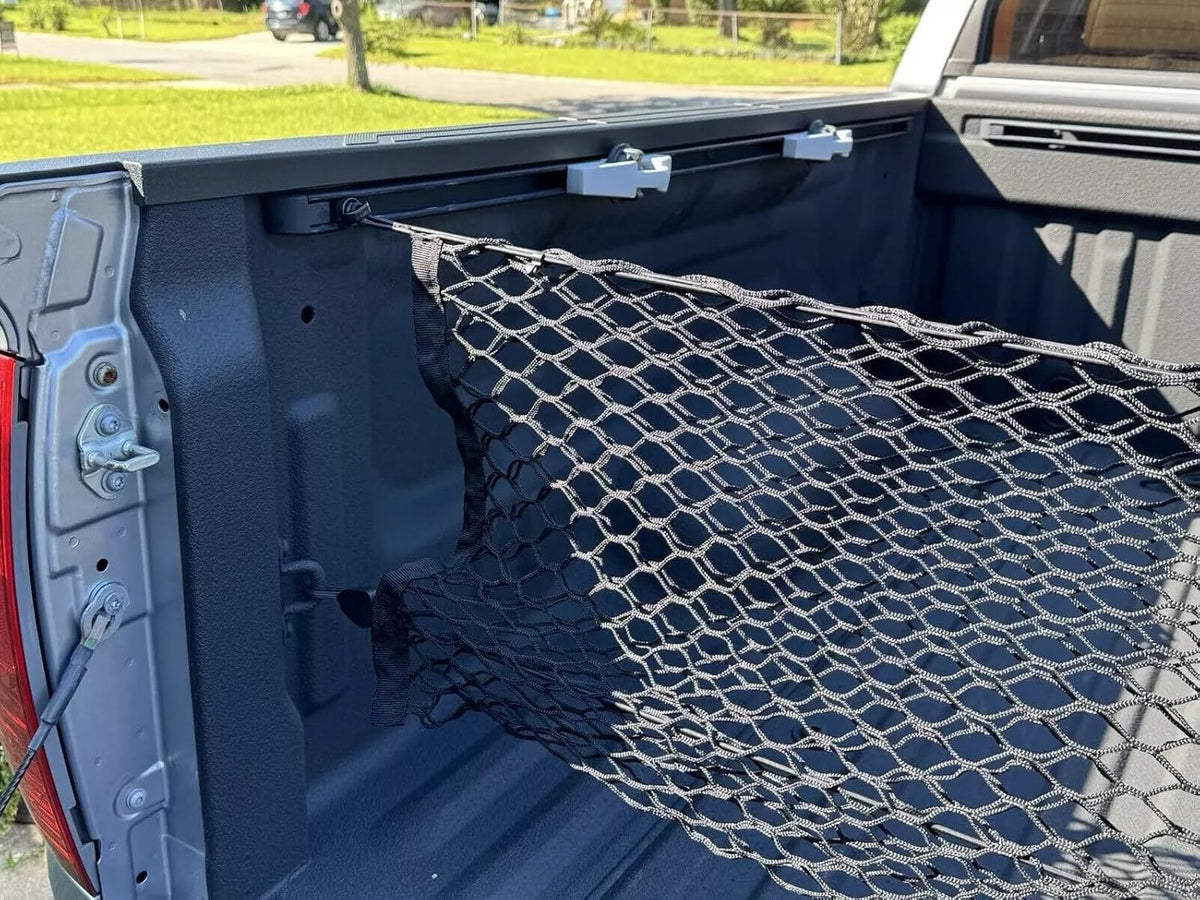 Rear Trunk Organizer Cargo Net for Toyota Tundra 2007-2026 – Envelope Style Cargo Net for Pickup – Premium Mesh Car Trunk Organizer Vehicle Carrier Storage – Compatible with Tundra