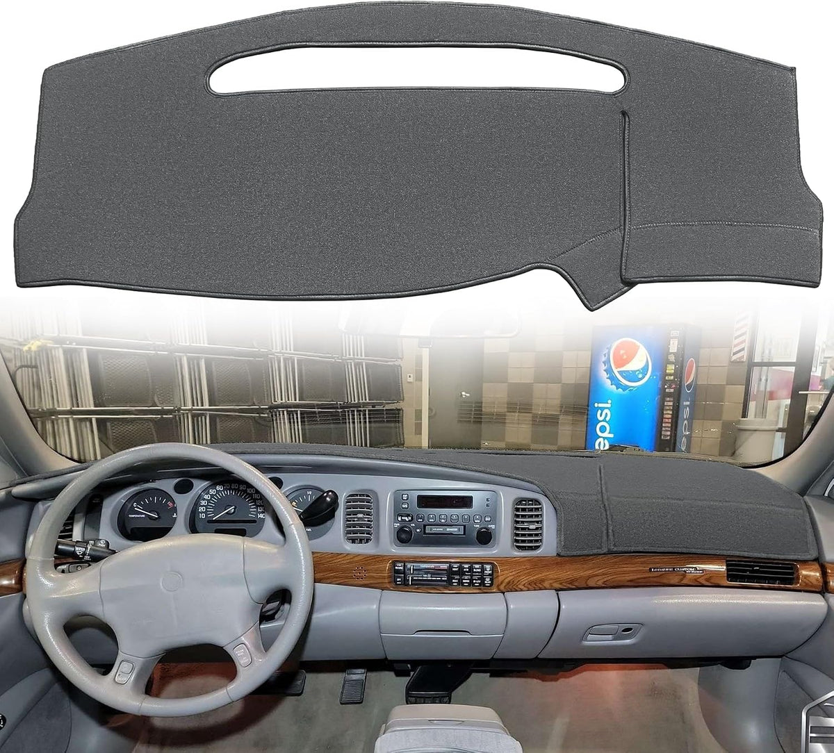 Dash Cover Mat Custom Fit for Buick Lesabre Without Head Up Display Dashboard Pad Cap Carpet Protector K270 (Darkgray)