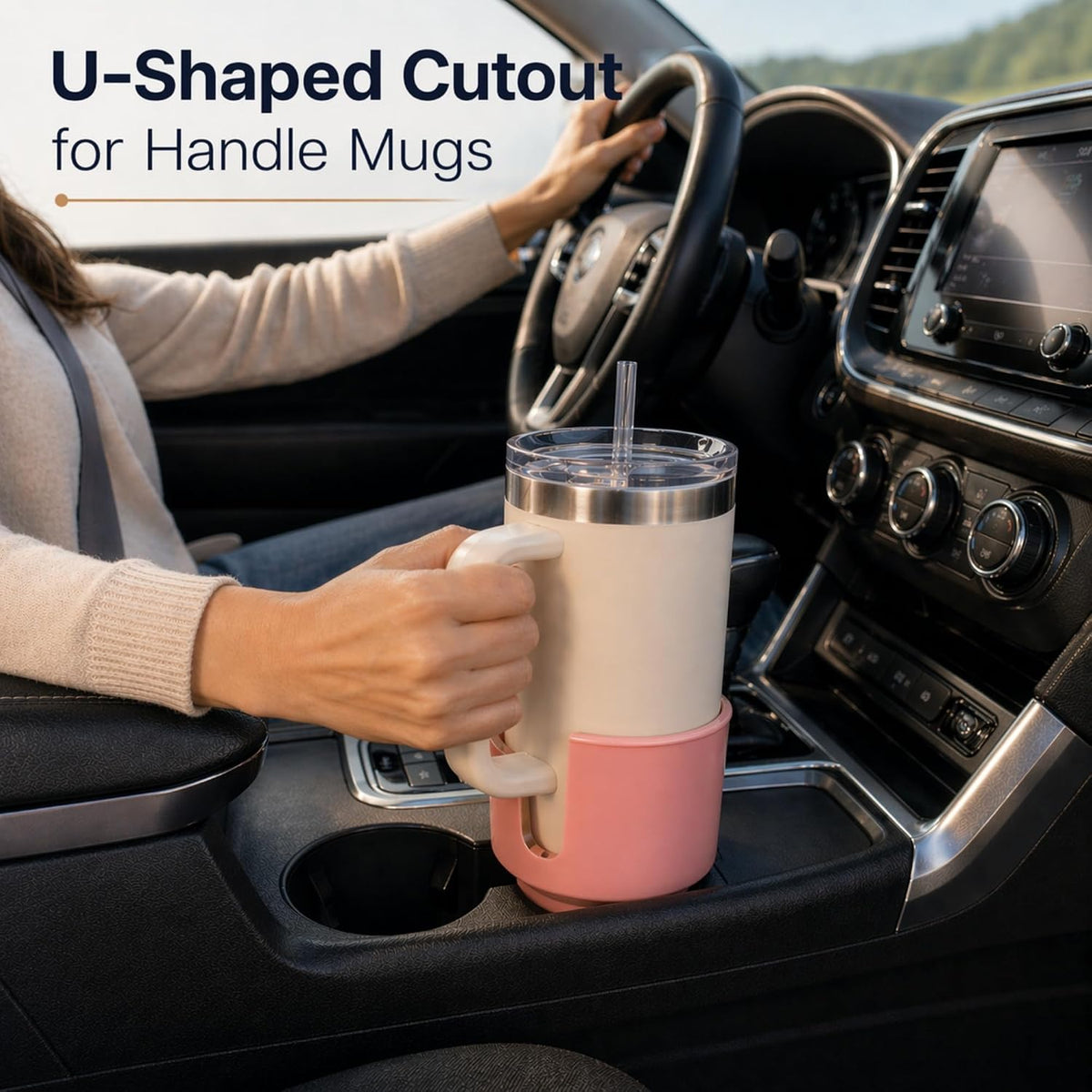 Car Cup Holder Expander for 32-40oz Large Bottles & Tumblers