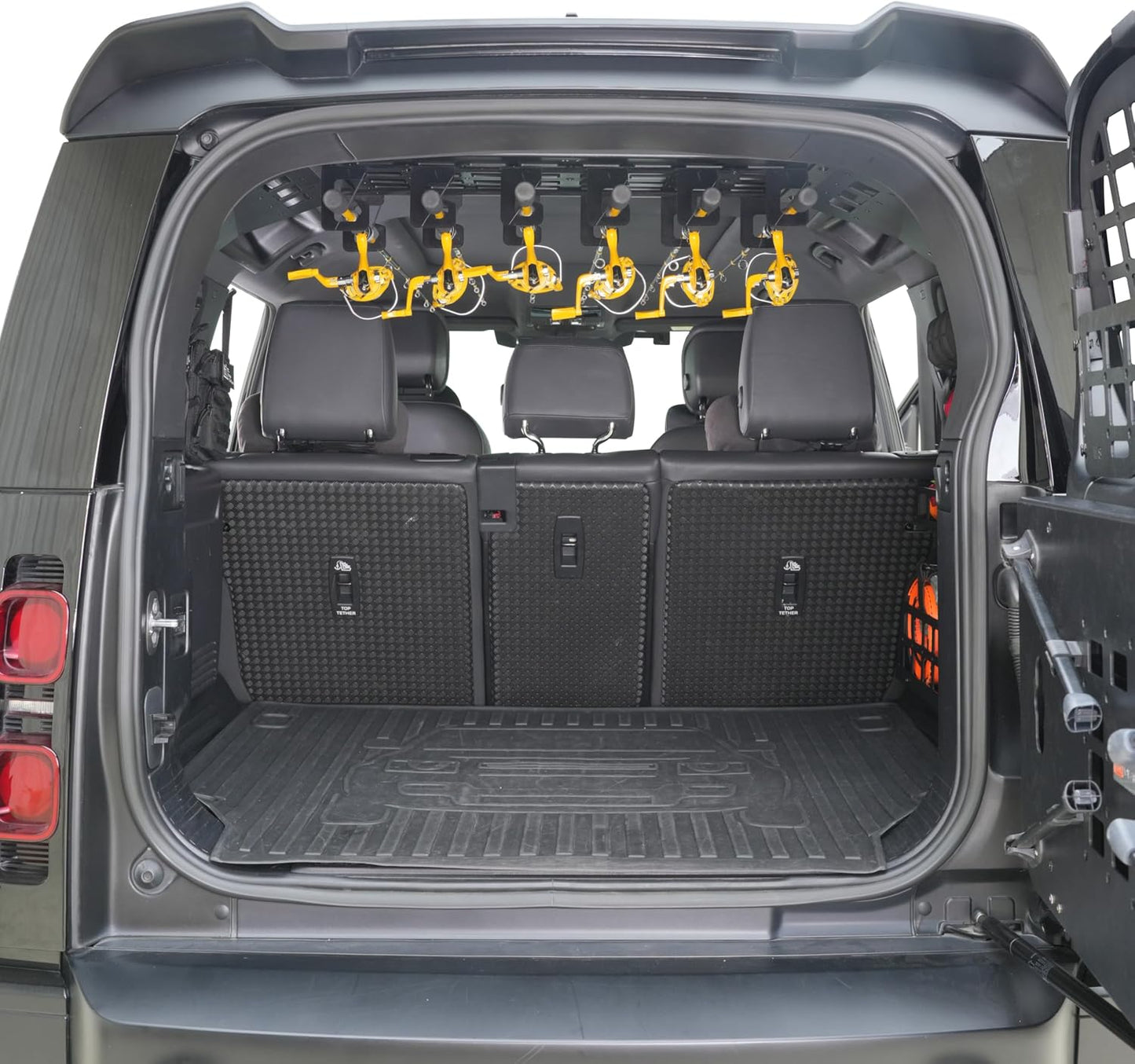 HIGH FLYING for Land Rover Defender 2022 2023 2024 2025 Car Rear Window Modular Storage Side Panels System&Trunk Shelf Organizer Luggage Carrier Aluminum Alloy (Side+Roof Panel)