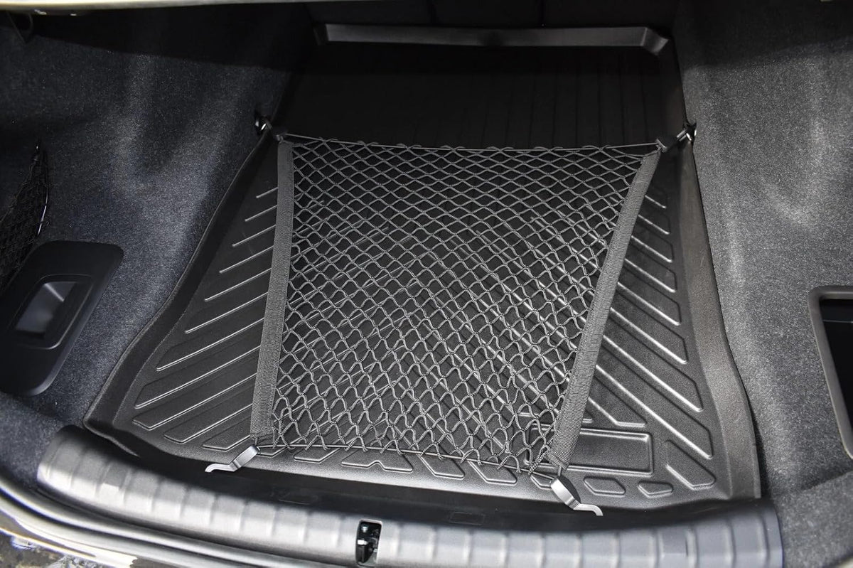 Trunk Organizer Cargo Net for BMW 5-Series 1999-2023 – Floor Style Cargo Net for Sedan – Premium Mesh Car Trunk Organizer Vehicle Carrier Storage – Compatible with BMW 5-Series
