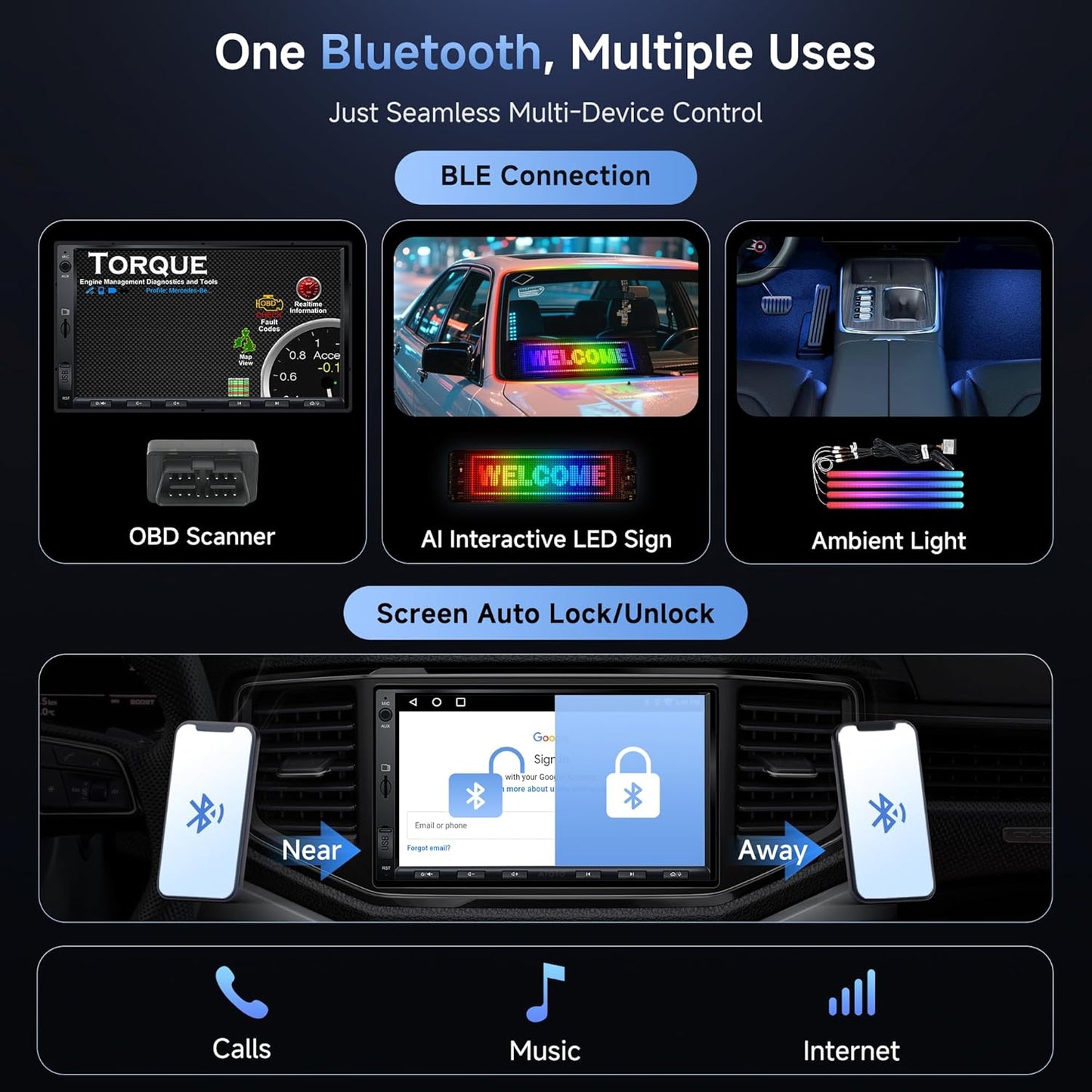 ATOTO A5L 7 inch Android Double DIN Car Stereo, Wireless CarPlay & Android Auto, Wi-Fi/USB/BT, QLED Touchscreen Car CarPlay, Backup Camera,MirrorLink, 24B-EQ DSP, SWC,FM/AM/SS Radio, AI&GPS Track