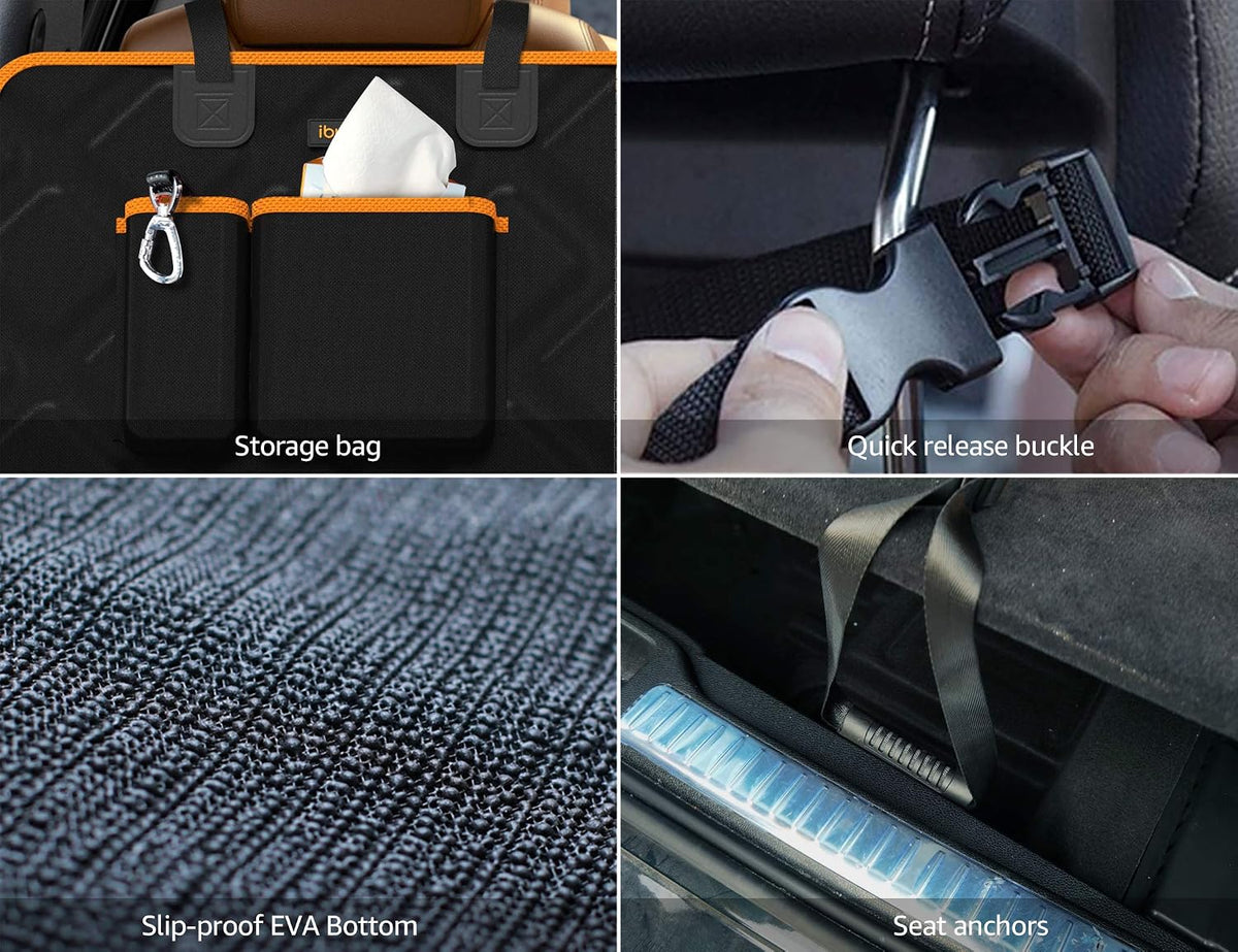 Dog Cargo Liner for Large SUV, Waterproof Dog Cargo Cover with Bumper Flap Protection Durable Car Trunk Mat for Pets Keep Your Vehicle Trunk Clean Universal Fit X-Lager SUV Car Seat Cover