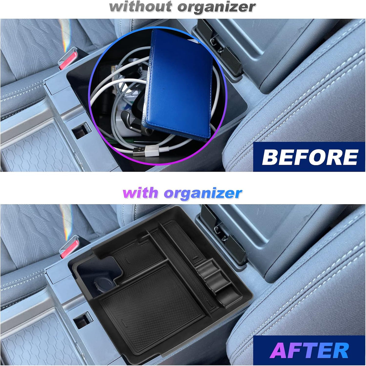 SXCY for 2022 2023 Frontier Armrest Console Organizer Tray