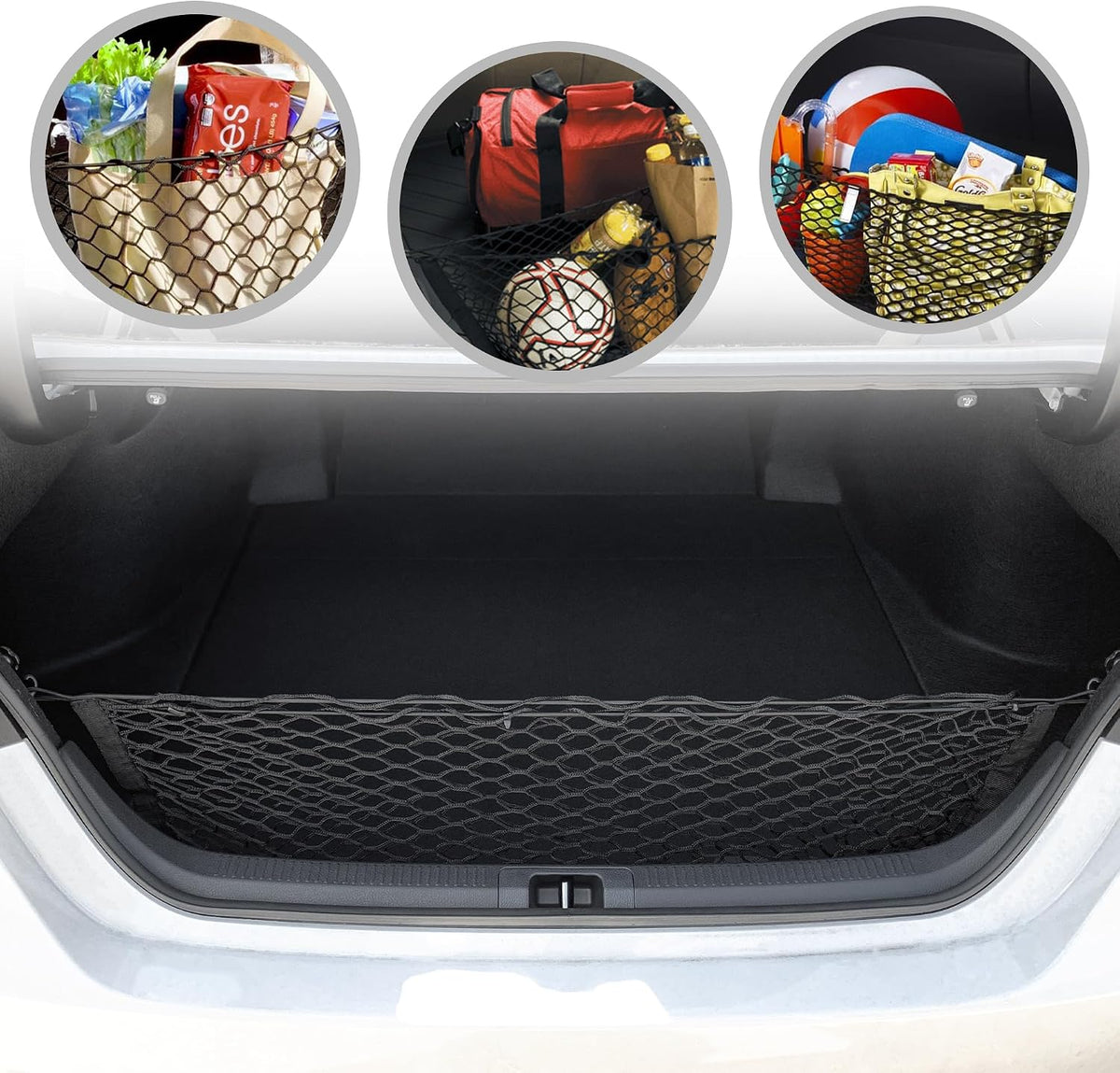 Envelope Style Trunk Mesh Cargo Net Compatible with Toyota Camry 2002-2026 - Car Accessories - Premium Trunk Organizers and Storage - Cargo Net for SUV - Vehicle Carrier Organizer for Toyota Camry