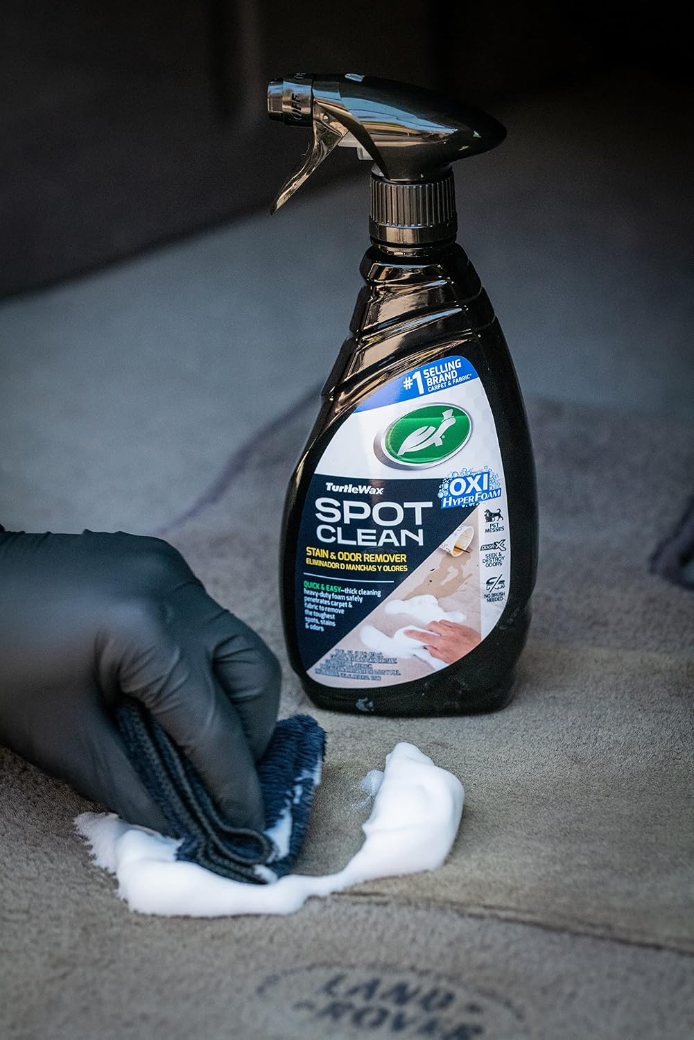Turtle Wax 53839 Spot Clean Stain & Odor Remover, Non-Aerosol Foaming Spray Cleaner for Carpet, Fabric and Upholstered Surfaces, Eliminates Tough Stains, Deodorizes, 16 oz