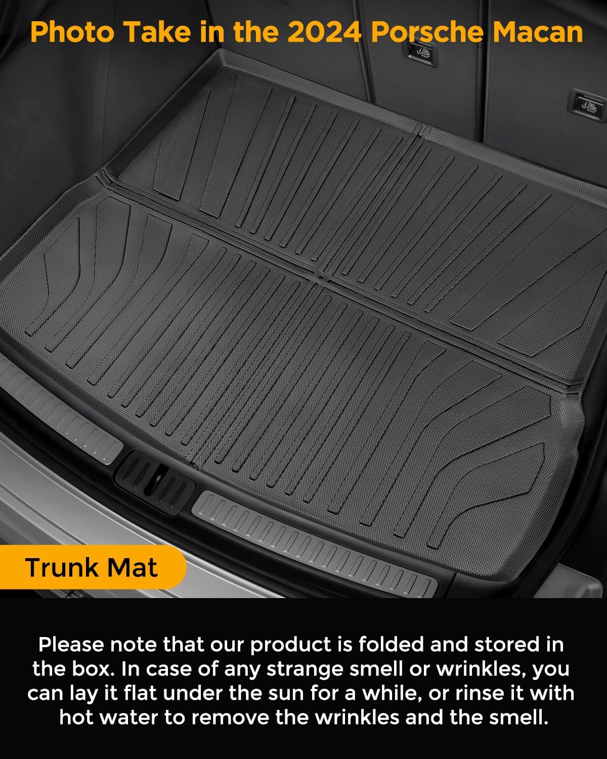 Trunk Mats Cargo Liner for Porsche Macan 2014-2026 | All Weather | Heavy Duty | TPE | Waterproof | Anti-Slip | Car Accessories