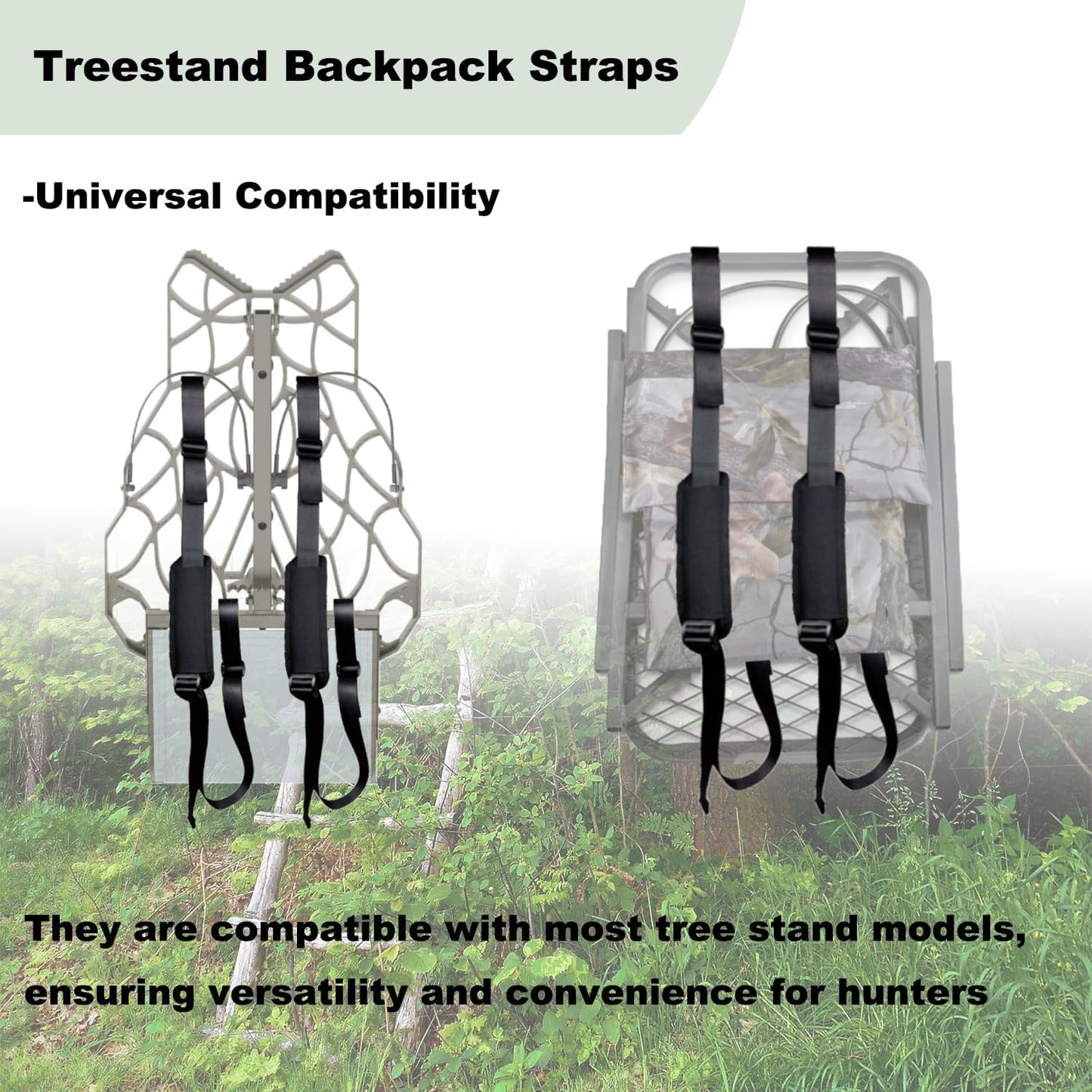 Tree Stand Backpack Straps and Utility Straps Deer Hunting Accessories Tree Stand Holding Climbing Transport System Hunting Backpack Treestand Carrying Stabilizer Strap Lightweight 4PCS