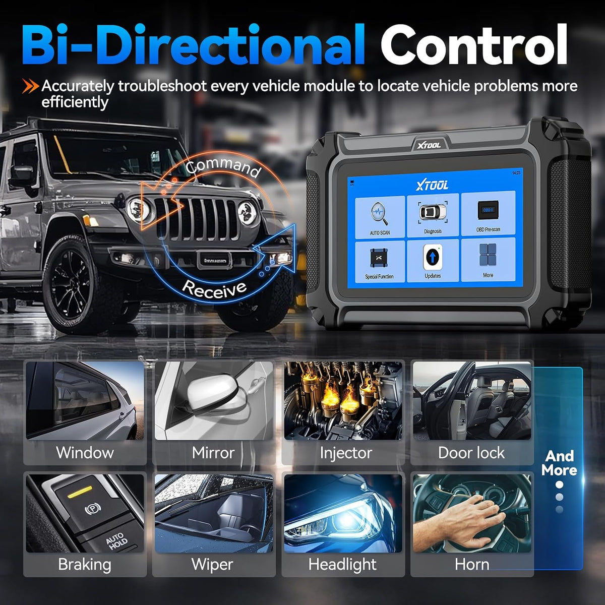 XTOOL IP500 for Jeep OBD2 Scanner, Full Systems Bidirectional Scan Tool