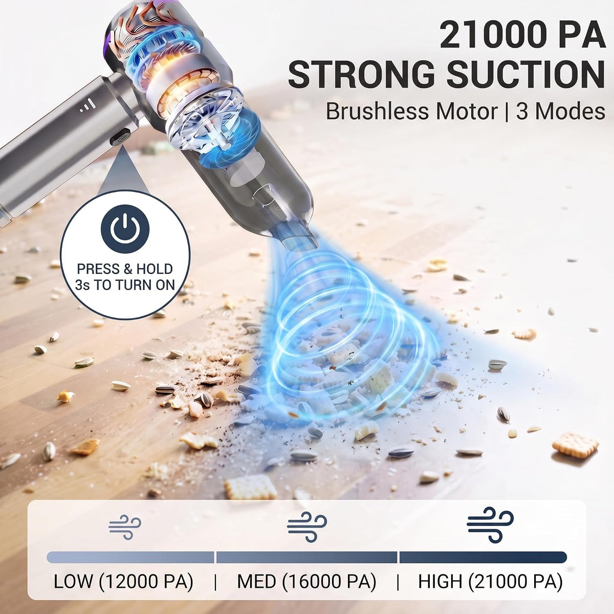 Car Vacuum Portable Cordless, Mini Handheld Vacuum and Blower