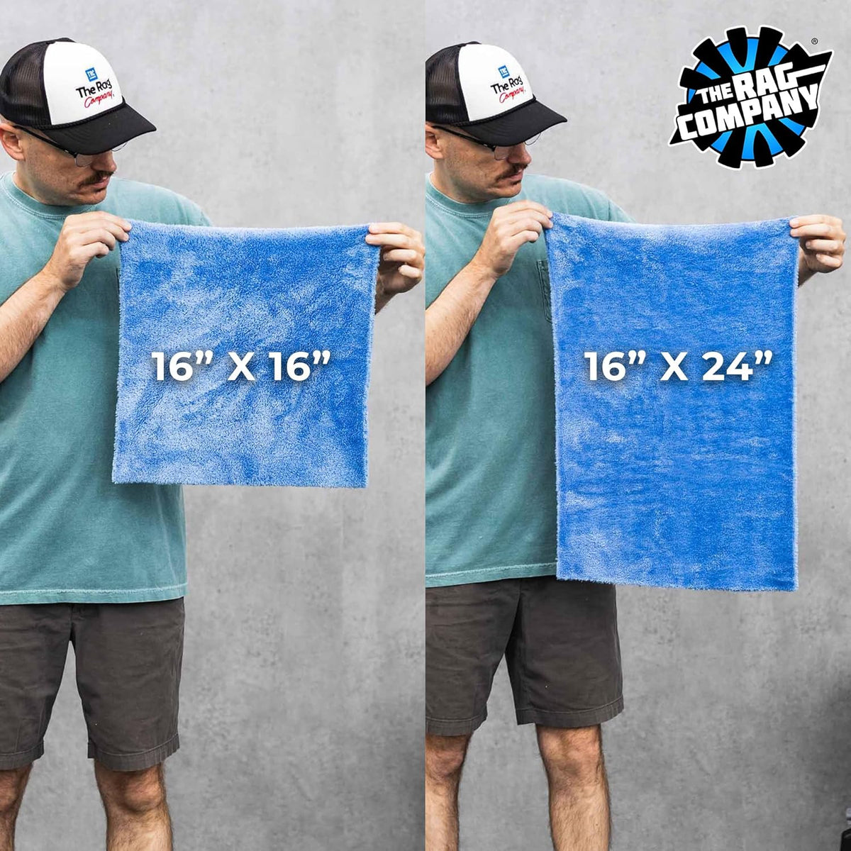 The Rag Company Eagle Edgeless 500 Detailing Towel, 16x16 in, 4-Pack