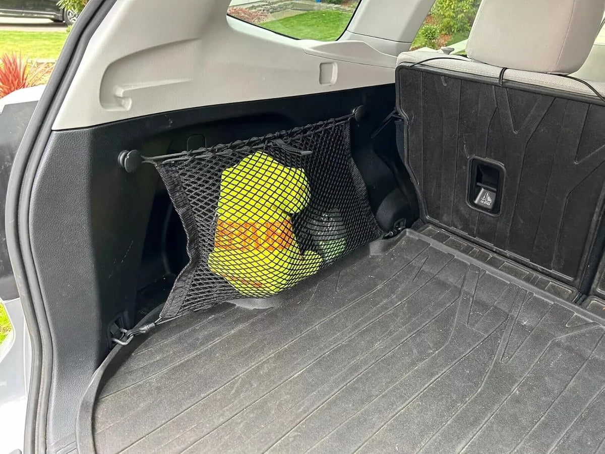 Rear Trunk Left Right Side Cargo Nets (Set of 2) for Subaru Forester 2014–2018 – Envelope Style Cargo Nets for SUV – Premium Mesh Elastic Car Trunk Organizer – Compatible with Forester