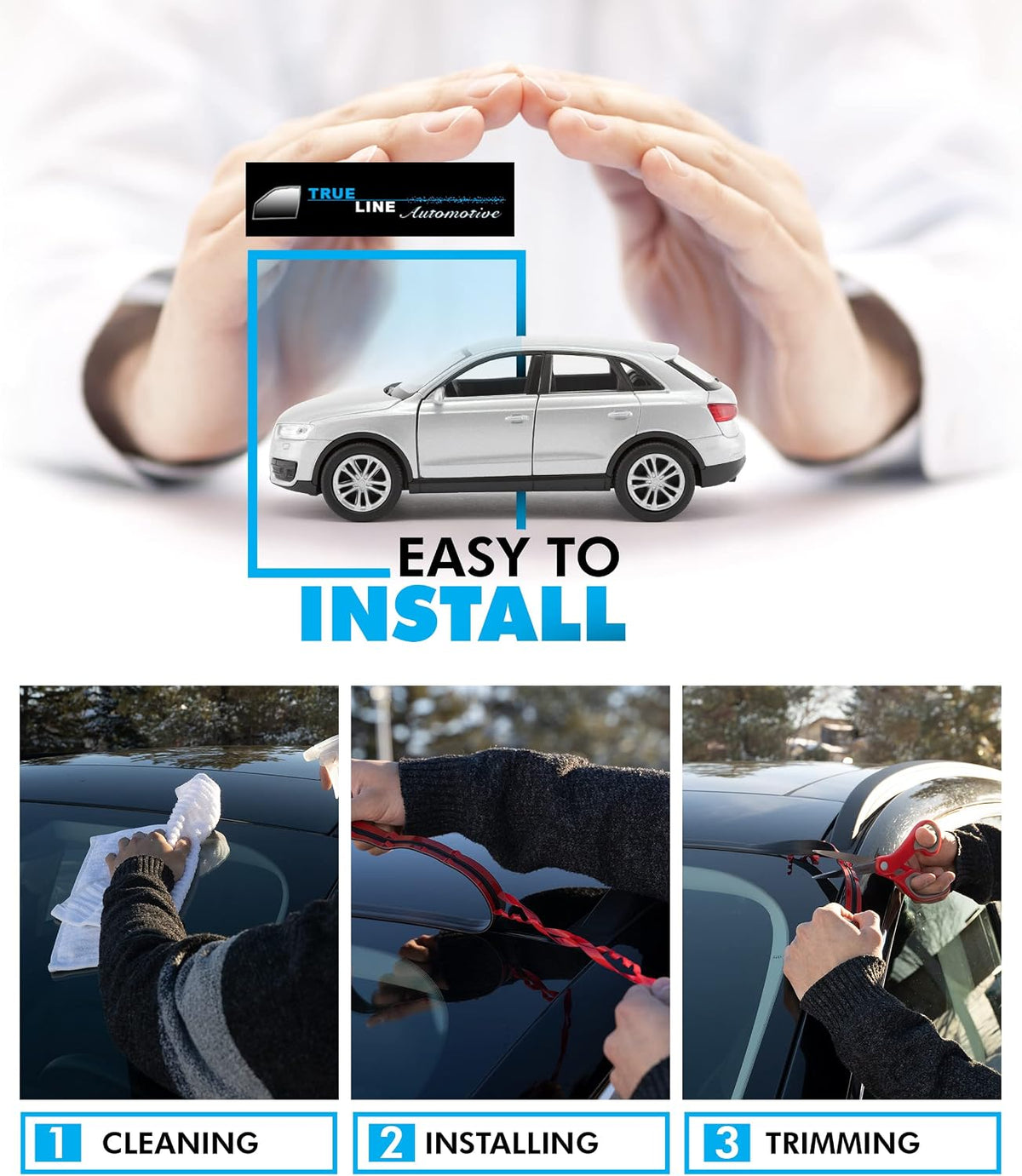 True LINE Automotive 6 Feet Car Windshield Weather Seal Rubber Stripping Trim Cover Leak Sound Proofing Kit
