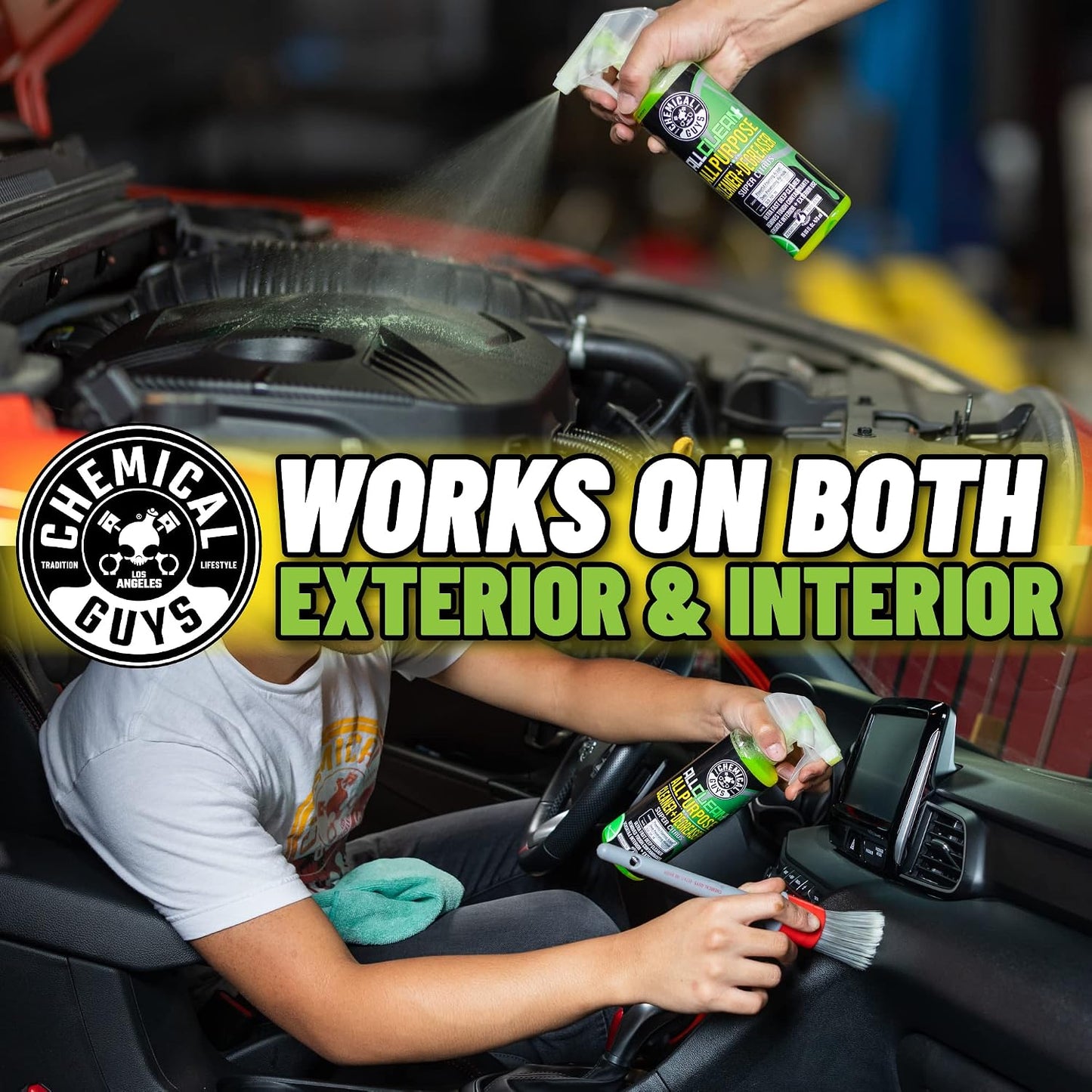 Chemical Guys All Clean+ Citrus All Purpose Cleaner, 16 Fl Oz | Super cleaner, safe for cars, trucks, SUVs, motorcycles, RVs &amp; more, citrus scent