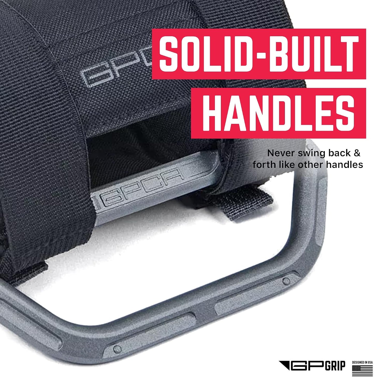 GPCA - GP Grip LITE Grab Handle, Aluminum Metal Patented Roll Bar for Jeep Wrangler 4xe, JL, JT, JK, Sport, Sahara and Rubicon 4DR/2DR 2007-2023, 1 Pair, Metallic