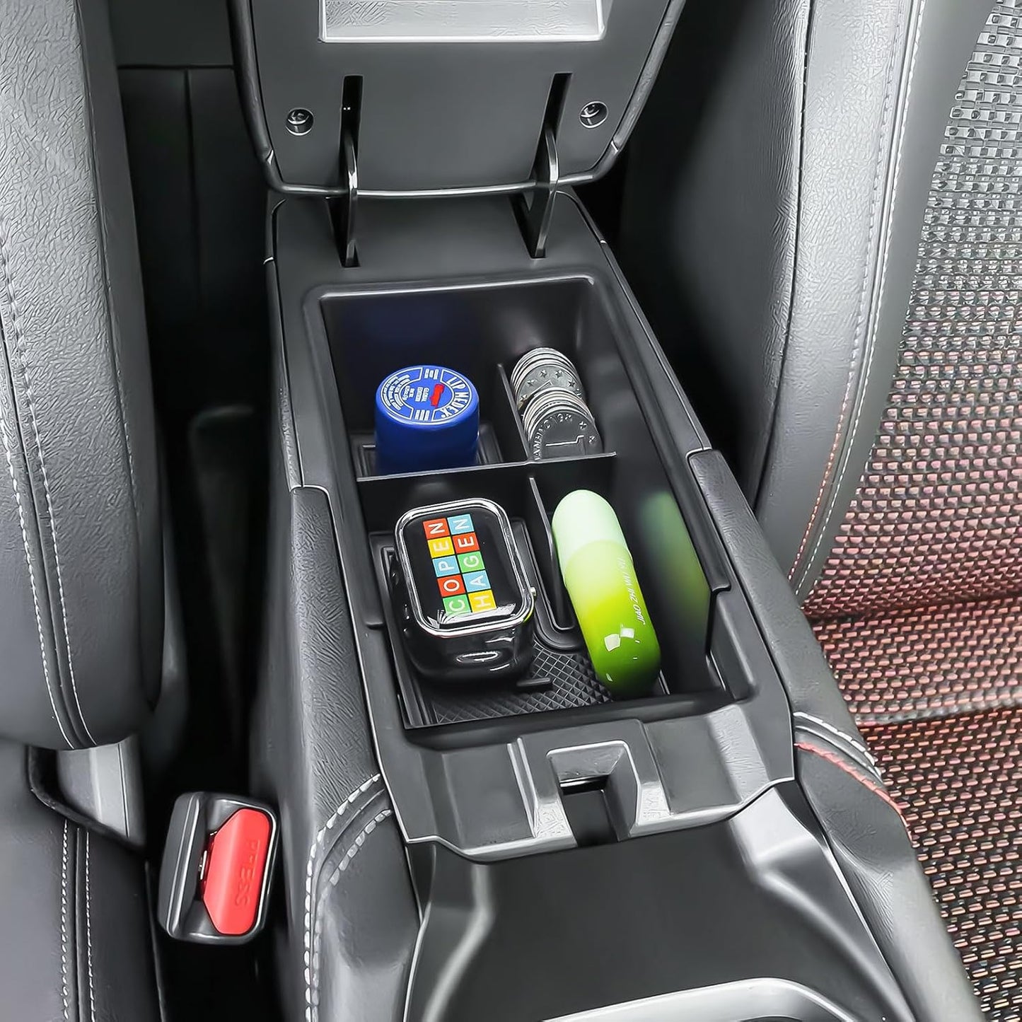 RUNROAD Center Console Organizer Tray Compatible with 2025 Nissan Kicks Accessories, Insert Armrest Storage Tray For Kicks S SV SR Middle Console Dividers Custom Coin Holder Glove Compartment