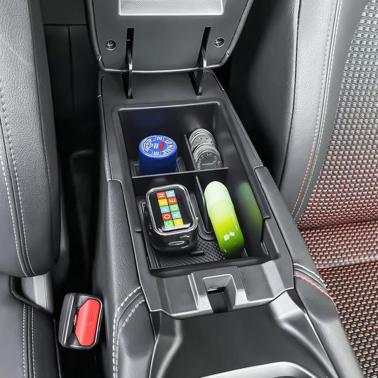 RUNROAD Center Console Organizer Tray Compatible with 2025 Nissan Kicks Accessories, Insert Armrest Storage Tray For Kicks S SV SR Middle Console Dividers Custom Coin Holder Glove Compartment