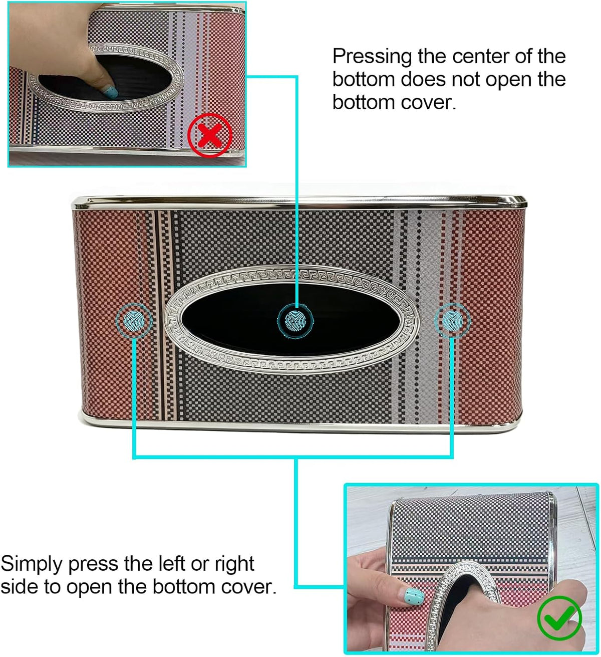 Car Tissue Holder, Flat Tissue Box for Car, Napkin Organizer