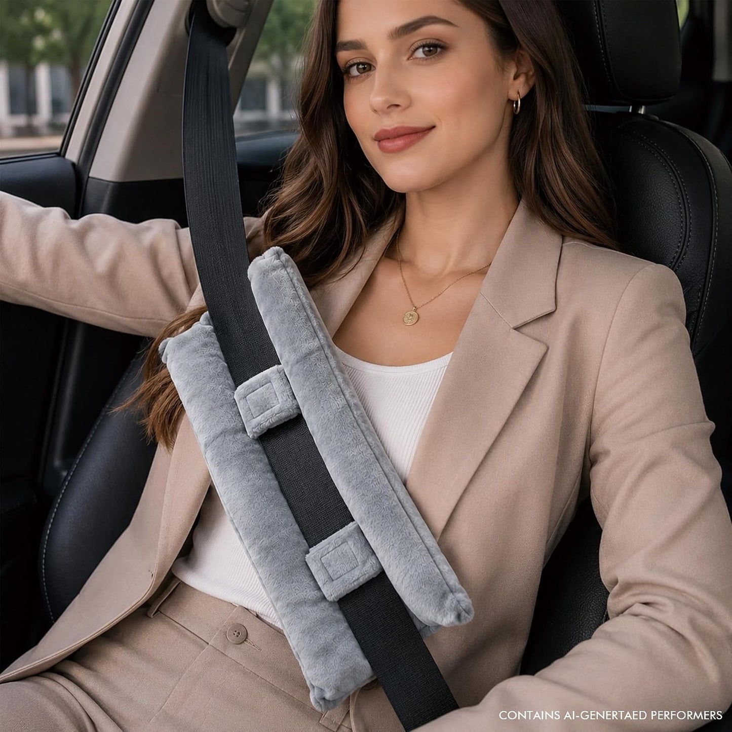 Seat Belt Pillow Post Surgery Mastectomy Seatbelt Cushion for Abdominal Hysterectomy Heart Surgery Recovery Support Stable Non Slip Adult Car Ride Comfort Padding Grey