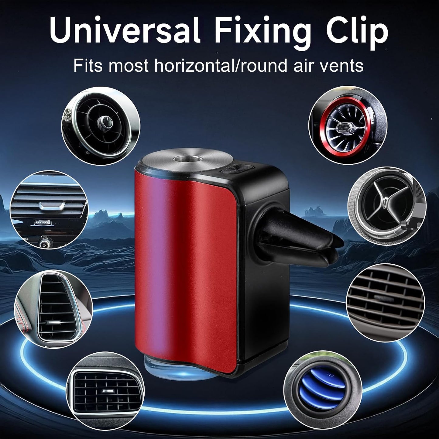 Car Air Freshener Diffuser,Smart Car Aroma Diffuser Air Freshener Spray Automatic with 10PCS Cologne Aromatherapy Oil (red)