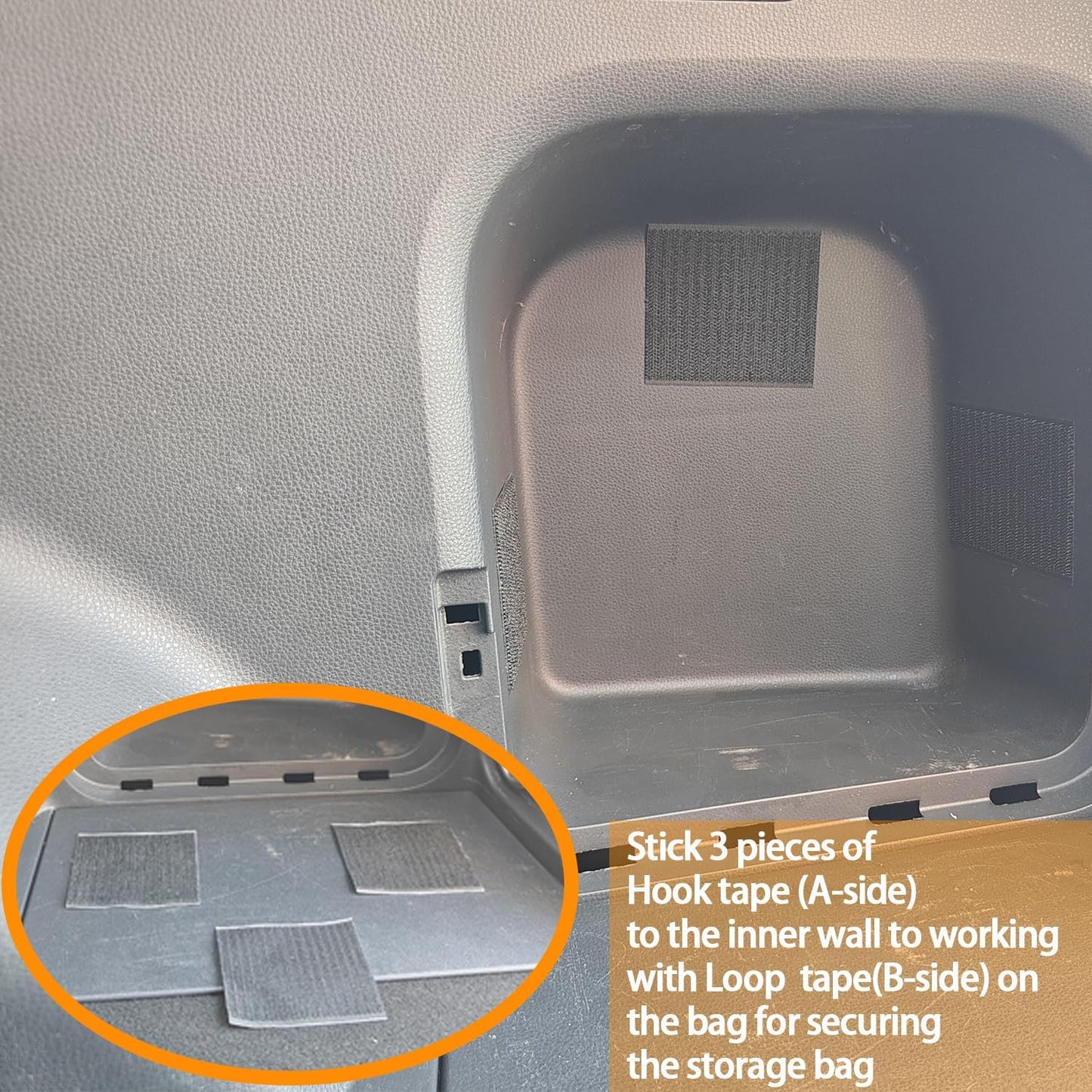 Trunk Upgrade, Trunk Organizer Pocket Bag, Trunk Cubby Storage bag,Cargo side pocket For Toyota Rav4 2025 2024 2023 2022 2021 2020 2019 Black, 1 pc without Backpack Function