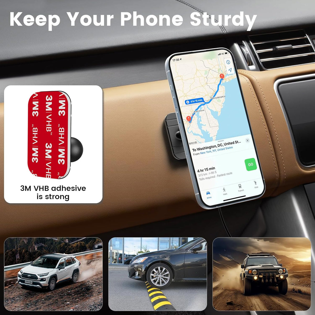 OHLPRO for MagSafe Car Mount Charger iPhone 15W Wireless Car Charger