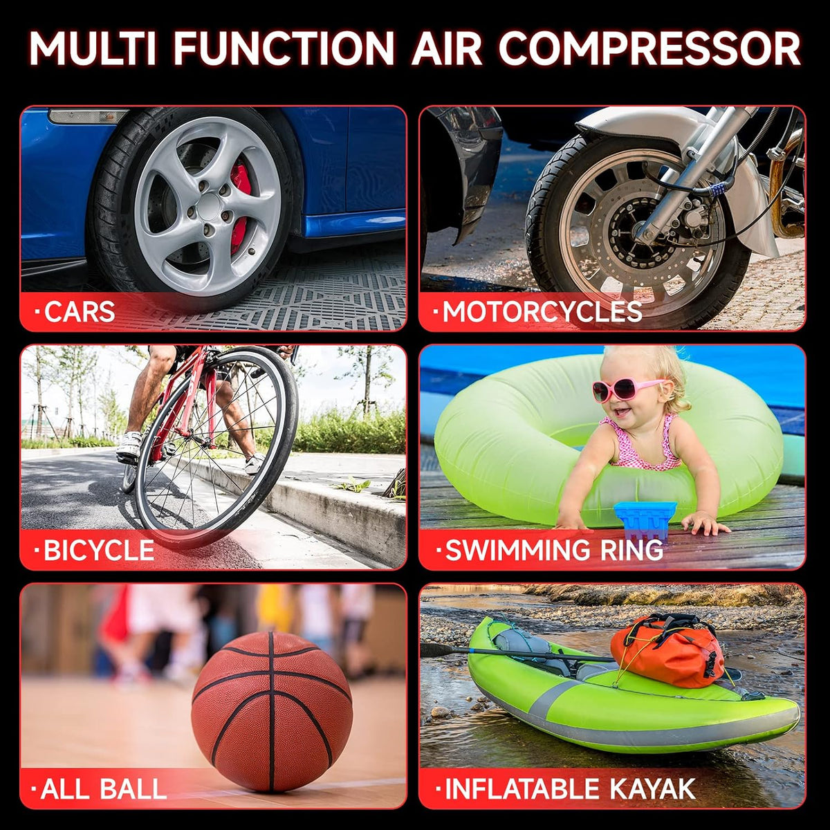 Car Battery Jump Starter with Air Compressor Portable Tire Inflator,260PSI 1000Amp Battery Booster Jumper Box(Up to 5L Gas or 5L Diesel) Power Station 12V DC Outlet USB Port,LED Light