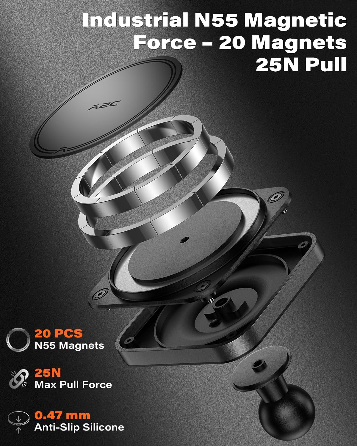 APPS2Car Heavy Duty Magnetic Cup Holder Phone Mount