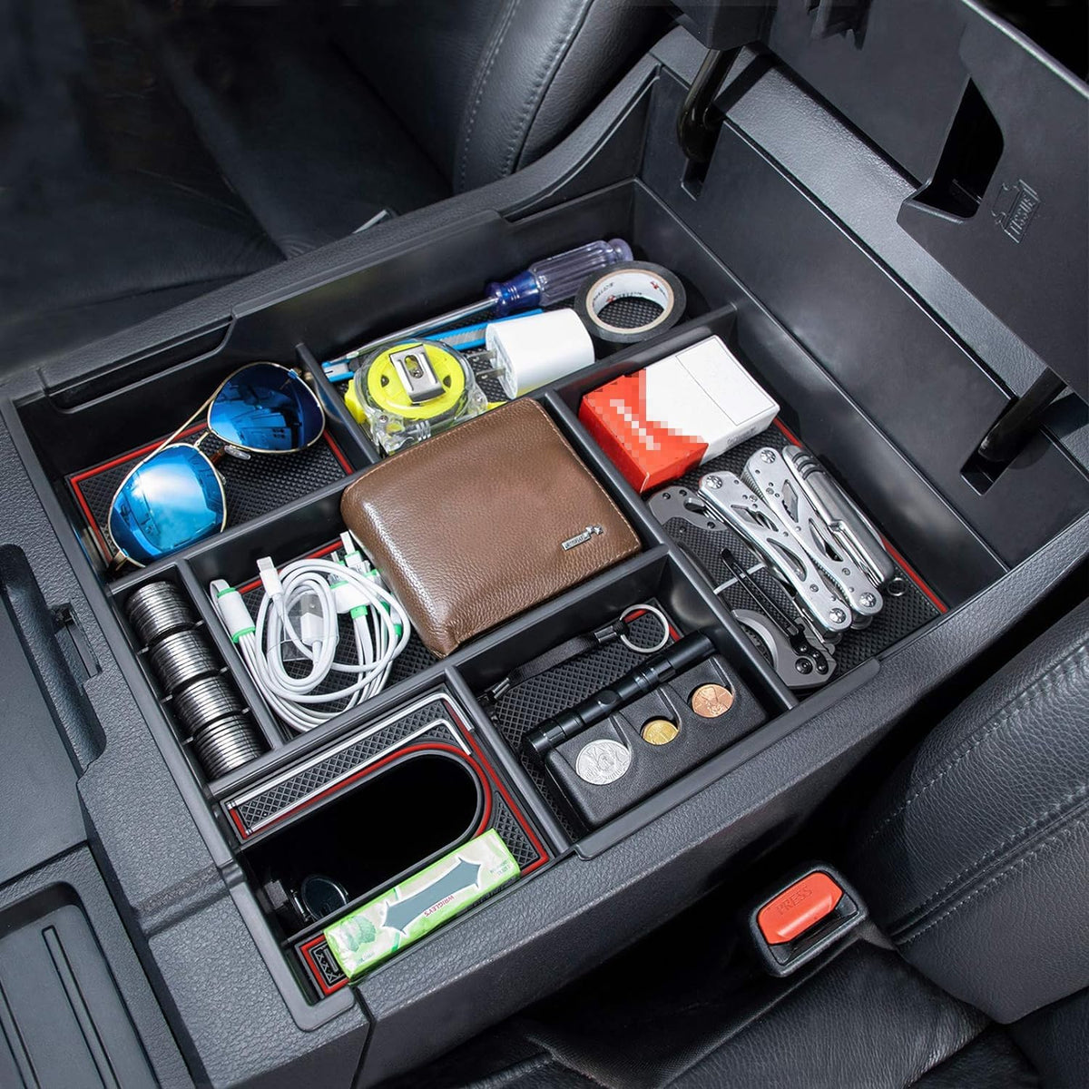JDMCAR Center Console Organizer for Toyota Tundra 2014-2021