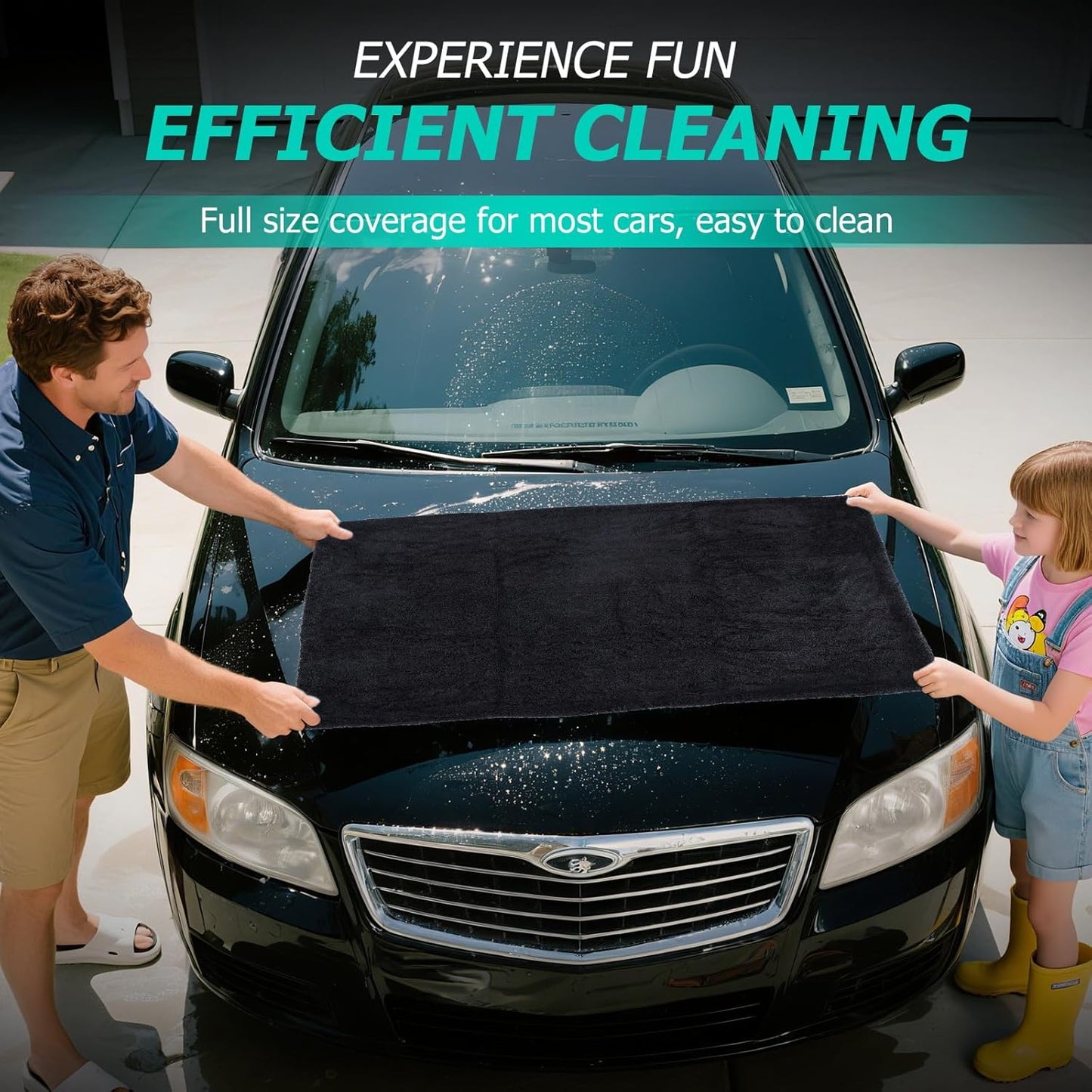 Microfiber Towels For Cars 2-Pack Car Drying Towel 1300 Gsm Ultra-Large Soft Microfiber 35" x 27.5" &amp; 19.7" x 11.8" Towels Are Great For Car And Home Cleanups No Streaks, Scratches Or Water Spots