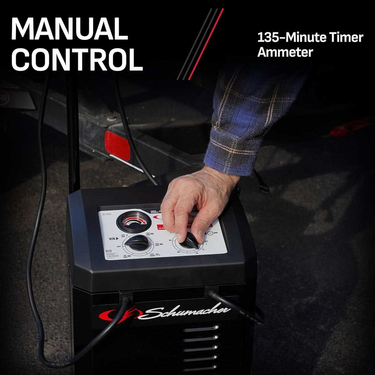 Schumacher Electric Wheeled 10A Car Battery Charger & Maintainer – SC1446