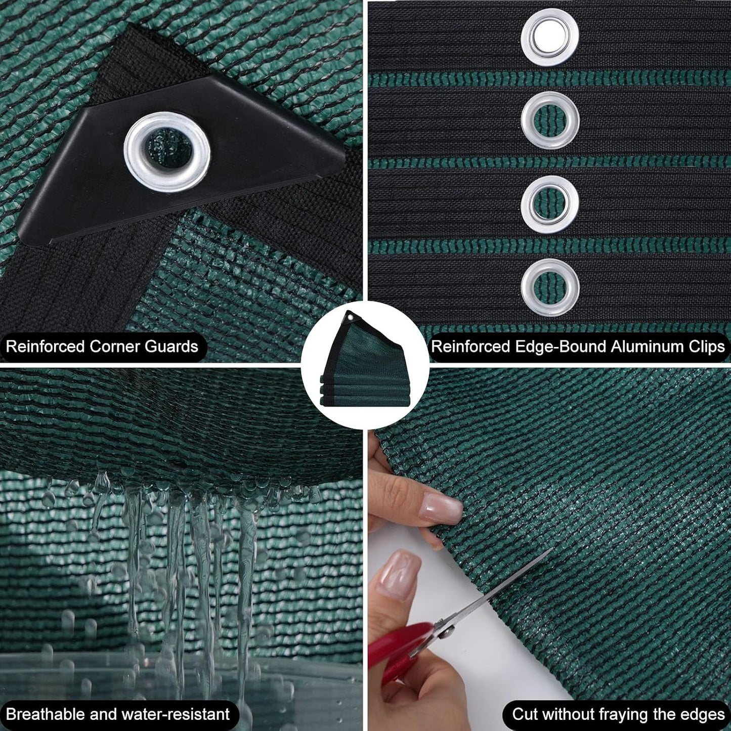 80% Shade Cloth-Durable UV Blocking Mesh Tarp for Garden,Patio,Greenhouse & Chicken Coop-Sun Shade Cover with Grommets for Plants,Dog Kennel,Outdoor Use[Green 3×10FT]
