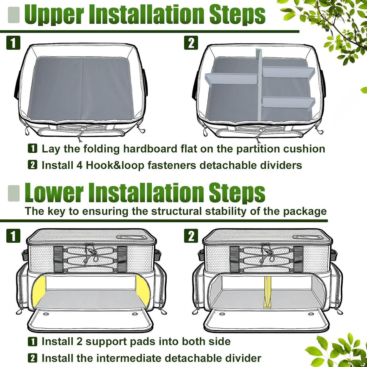 Golf Trunk Organizer, 2 Layer Car Golf Locker with Separate Ventilated Compartment for 2 Shoes, Golf Storage Bag for Golfs Balls, Tees, Glove, Accessories