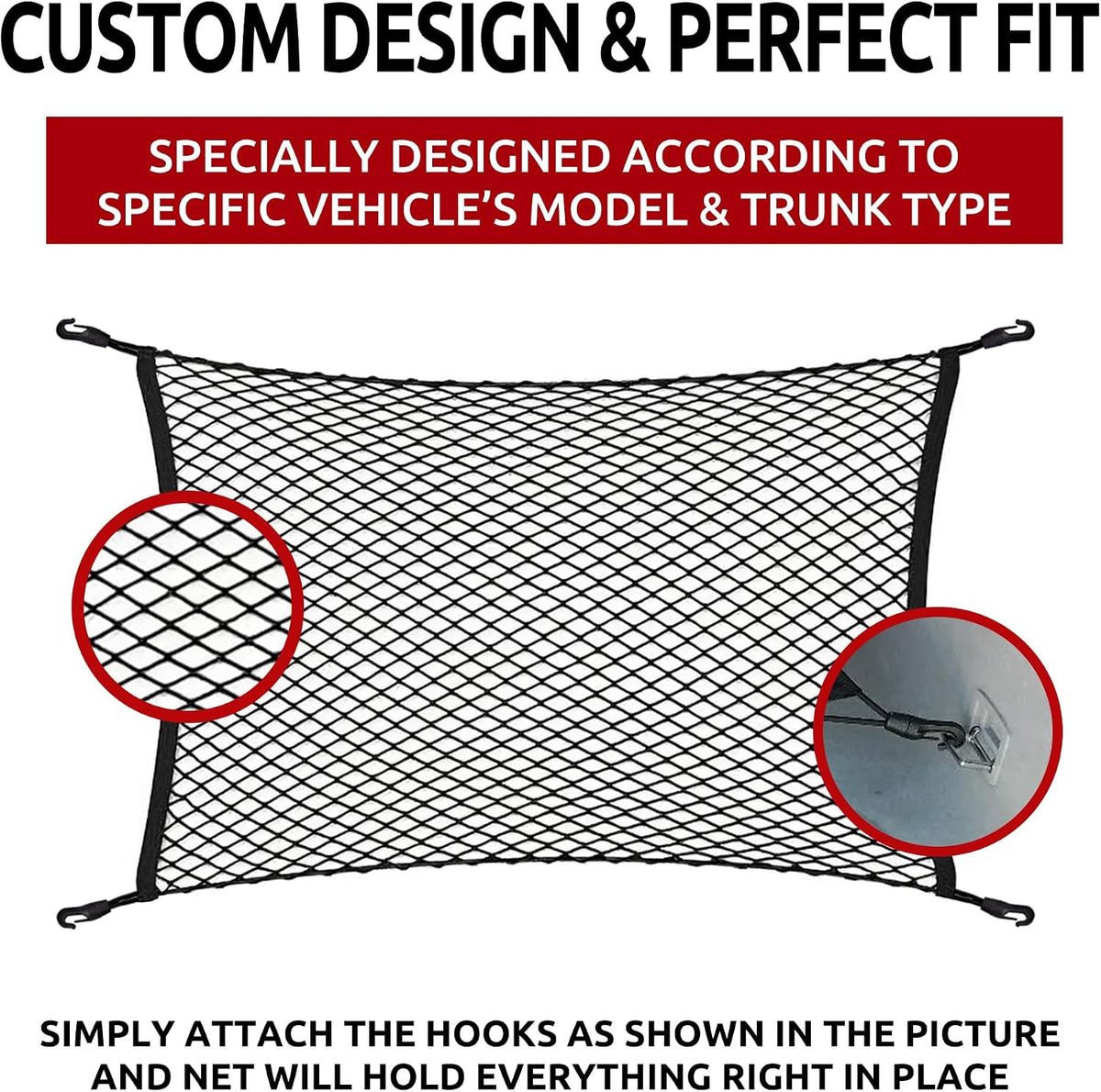 TrunkNets Inc Floor Style Trunk Cargo Net for Acura RDX 2013-2019 New