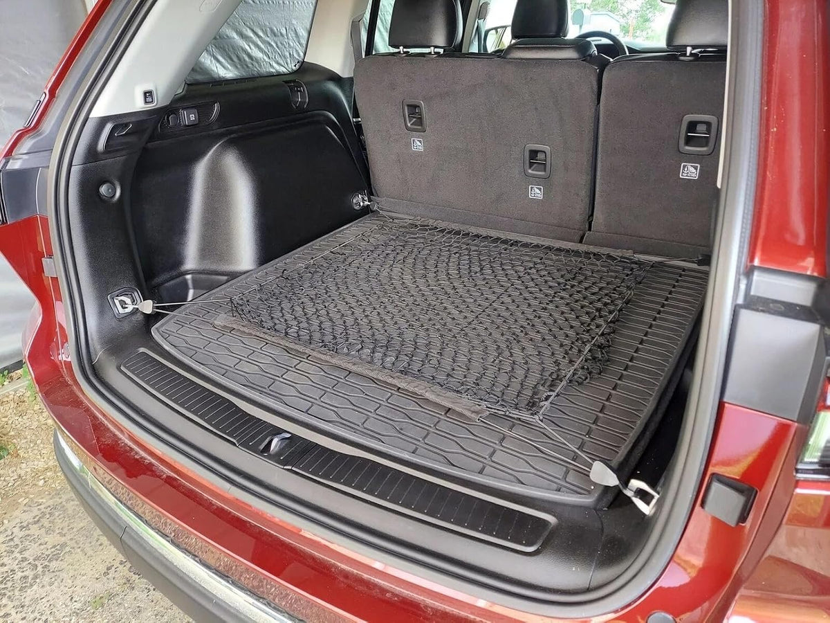 Rear Trunk Organizer Cargo Net for Jeep Grand Cherokee L WL 2021-2026 – Floor Style Cargo Net for SUV – Premium Mesh Car Trunk Organizer – Compatible with Jeep Grand Cherokee L WL