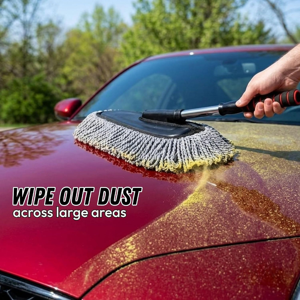 Microfiber Car Duster Scratch-Free, Car Dust Brush for Exterior Cleaning