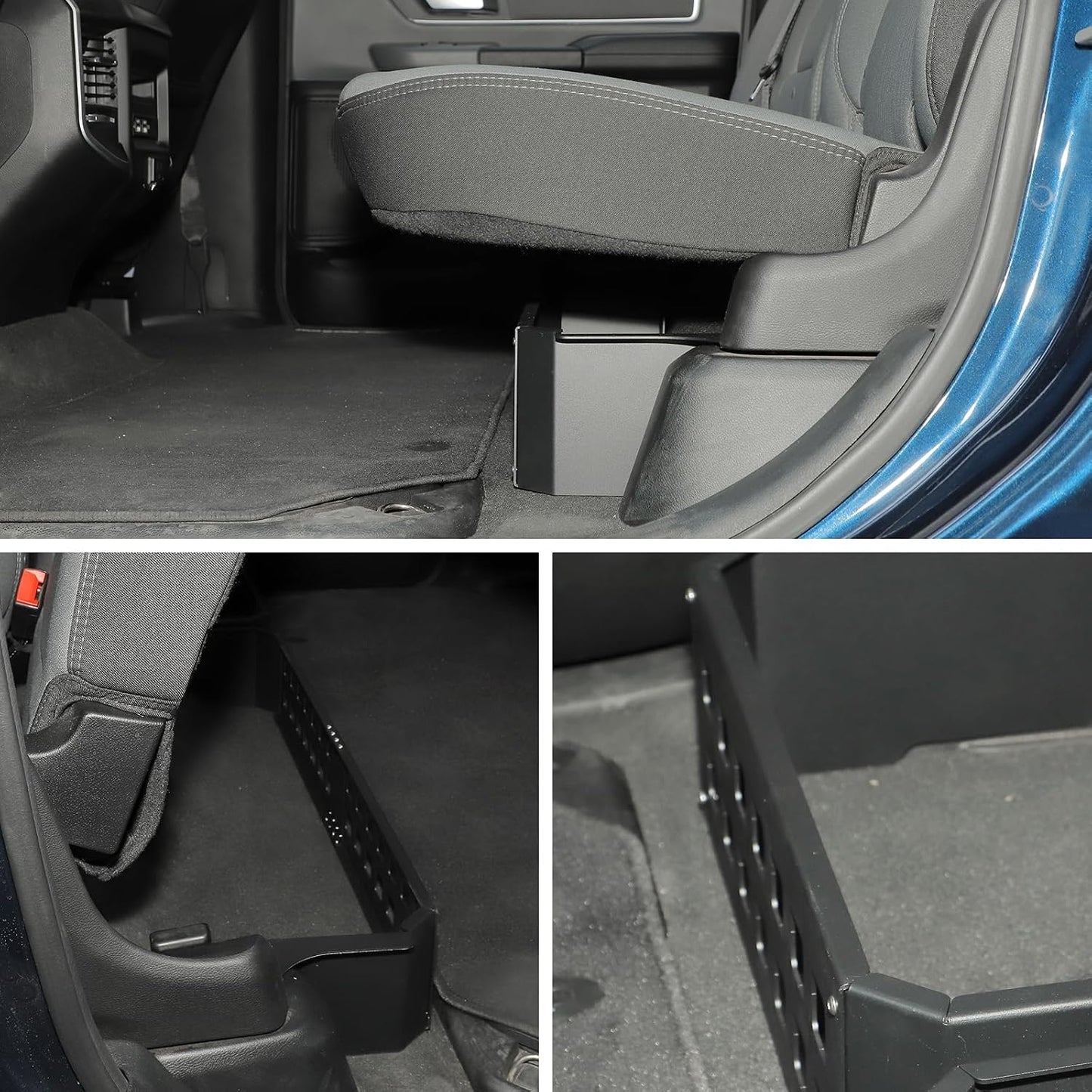 Linskip Under Seat Storage MOLLE Panel Compatible with 2018-2026+ RAM 1500 Crew Cab, Modular Storage Solution with MOLLE Panel for Organized Utility, Underseat Organizer