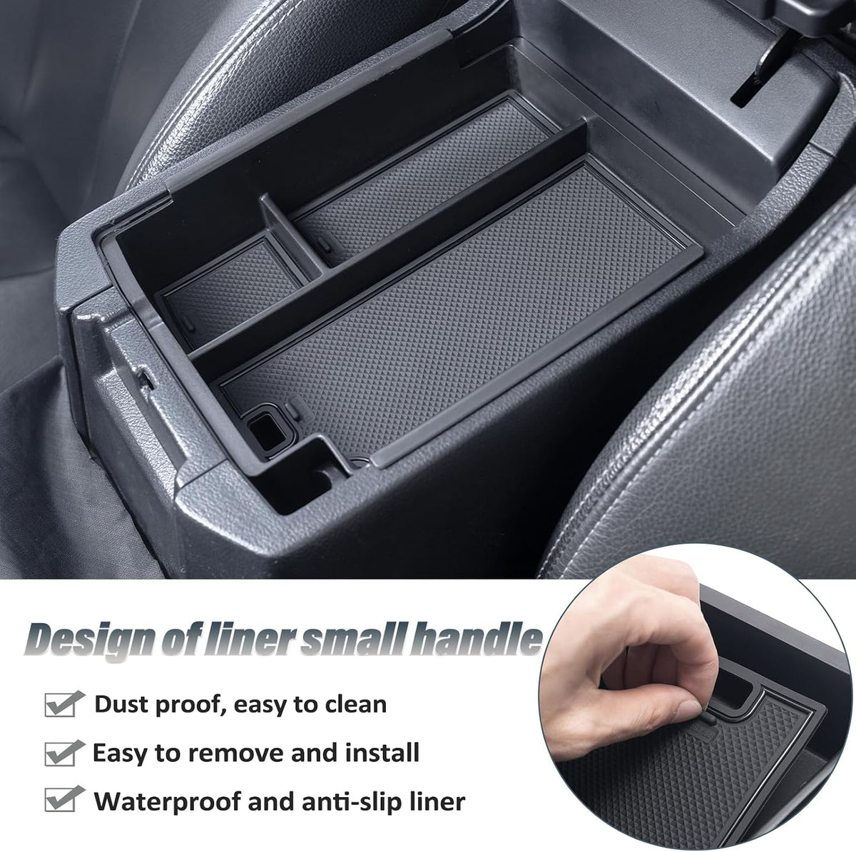 JKCOVER Center Console Full Tray Compatible with Toyota 4Runner 2010-2024