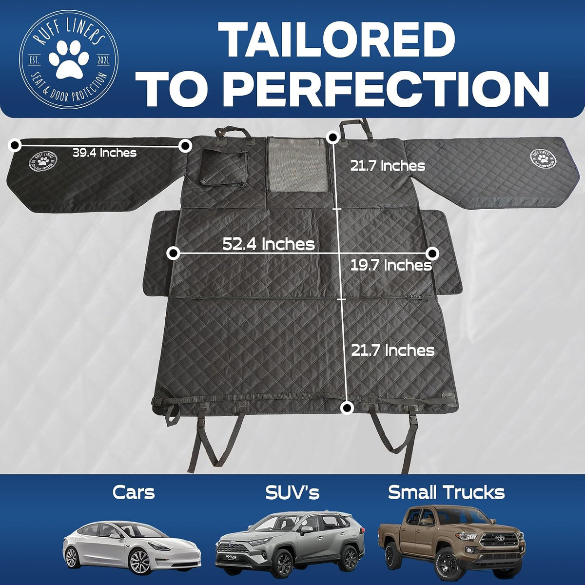 Ruff Liners Dog Hammock for Car, Waterproof - As Seen on Shark Tank